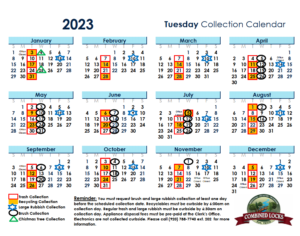 Tuesday Collection Calendar - Village of Combined Locks