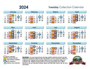 Village of Combined Locks Collection Calendar - Tuesday